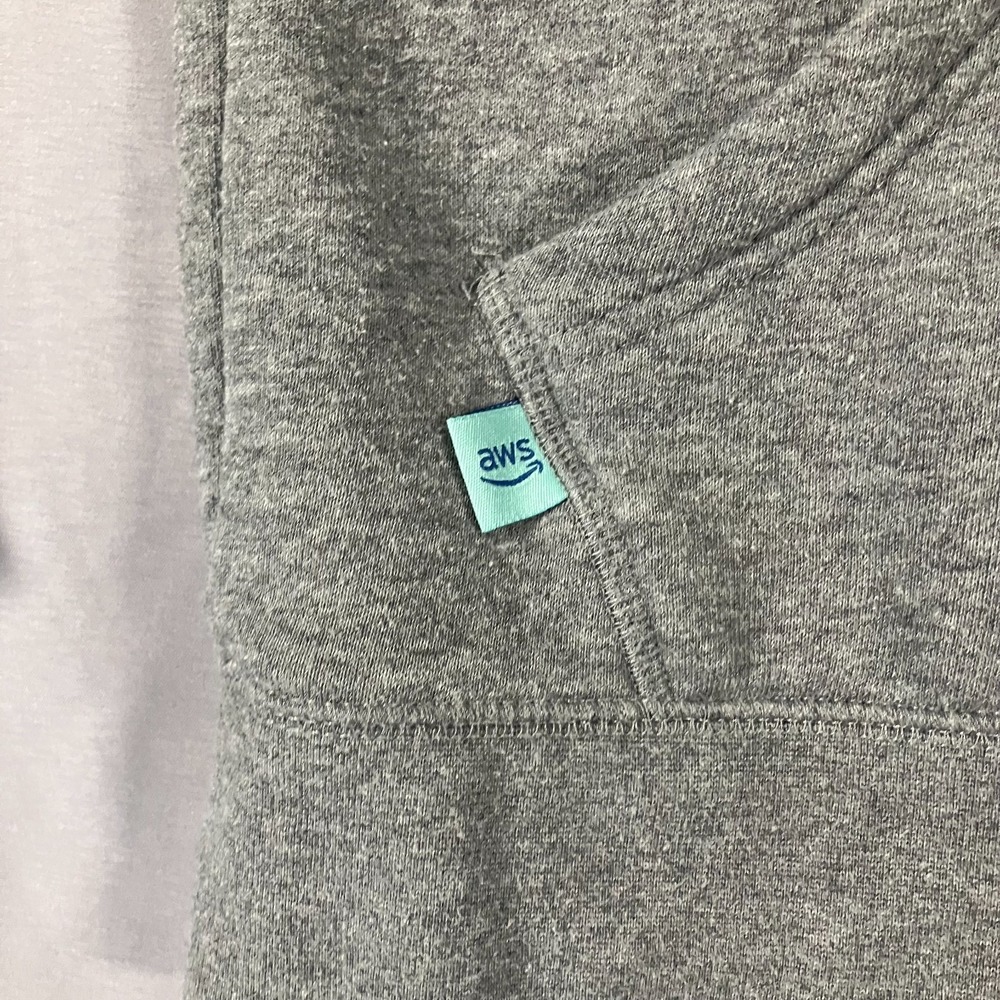 AWS re:Invent 2023 Full Zip Hoodie Men's Medium Gray Amazon Web Services - Picture 3 of 9